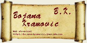Bojana Kramović vizit kartica